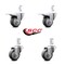 Service Caster 3 Inch Thermoplastic Rubber 7/8 Inch Square Stem Caster Total Lock Brakes, 2PK SCC-SQTTL20S314-TPRB-78-2-S-2 - alternate 4